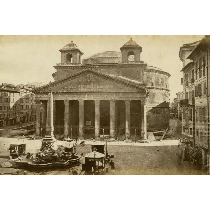 The Pantheon by Giacomo Brogi - Wrapped Canvas Art Prints, 30cm H x 46cm W