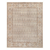 Distressed Homage Hand Knotted Wool Geometric Area Rug