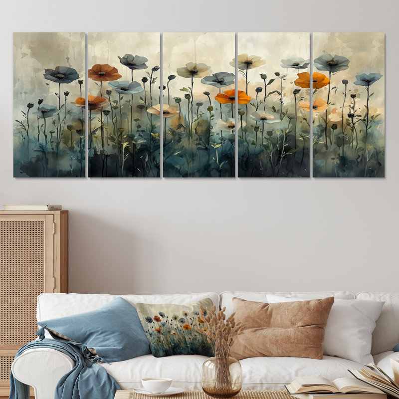 Appaloosa - coquelicots - art mural traditionnel, H 28 po x l 60 po, 5