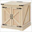 Table de bout Farmhouse, table basse rectangulaire en bois de rotin tissé PE, style bohème moderne de 24 pouces avec rangement, idéale pour les petits espaces et les décors