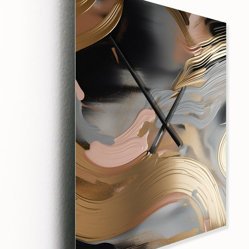 Jandirk - Horloges murales abstraites en marbre, H 28 po x l 12 po x P 1 po