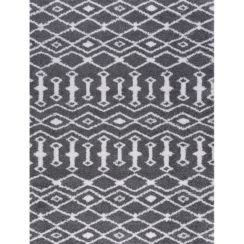 Tapis gris / blanc Jemima, Rectangle 8 pi 9 po x 12 pi 2 po