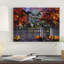 Art mural sur toile tendue - «Halloween House» par Nicky Boehme pour décoration de salon, de chambre à coucher ou de bureau - 18 x 24-33556700