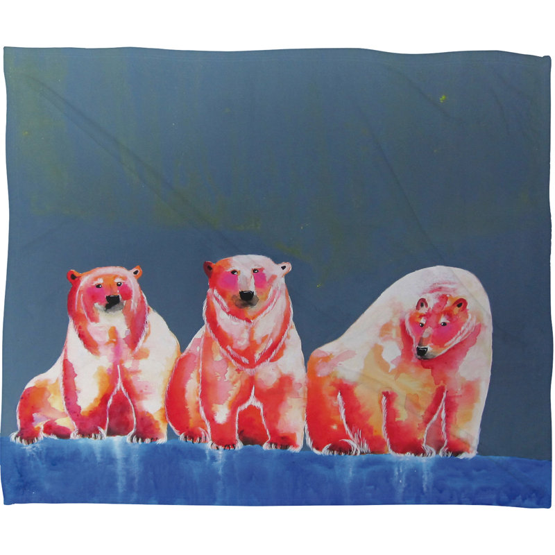 Jeté polarbear rosé polaire, Moyen