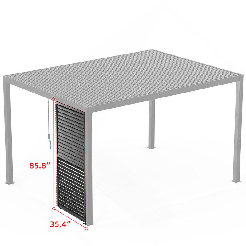 9720 9713 Grille à persiennes 1/3 cadre en aluminium et persiennes