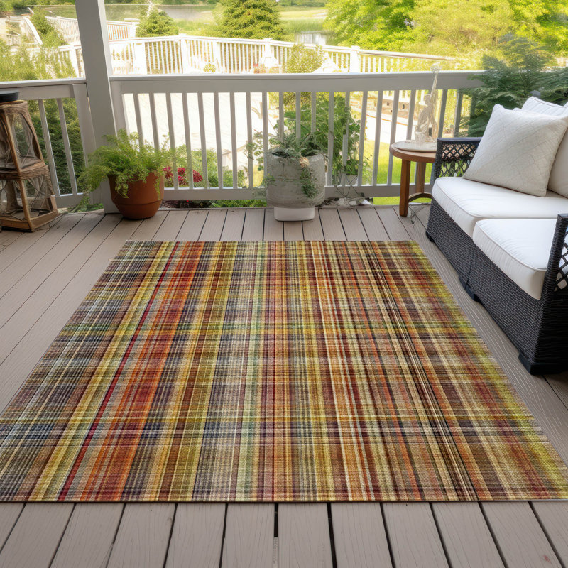 Tapis intérieur / extérieur Kinslee, Rectangle 9 pi x 12 pi
