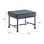 Velours gris de 19,15 lb avec structure en métal sans rangement et coussin de dossier en mousse