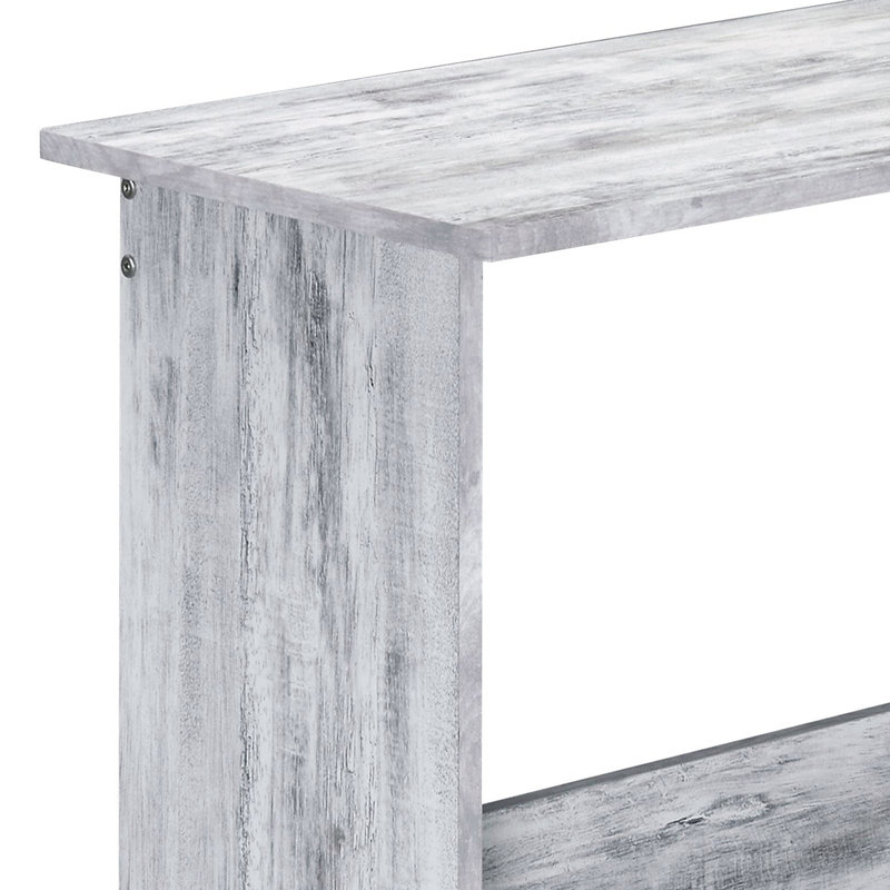 Office Desk with Bookshelf, Grey