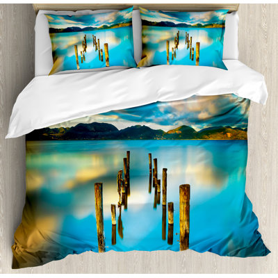 Scenery House Coastal Duvet Cover