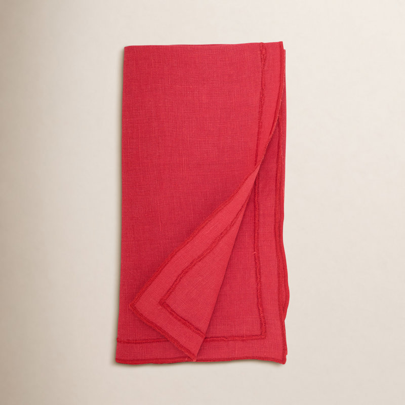 Ensemble de 4 serviettes de table Aneta, Rouge