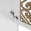Garde-robe à 2 portes et 3 tiroirs à motif creux, la collision du blanc, convient aux chambres à coucher et aux vestiaires