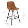 Seidman 26" Upholstered Low Back Counter Stool
