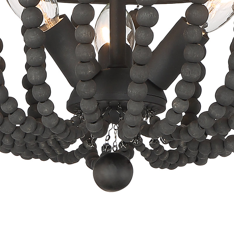 Plafonnier semi-encastré 3 lumières Speier, Zinc vieilli