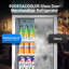 Bodega 12,5 pieds Pi. Réfrigérateur commercial pour boissons à porte en verre avec enseigne à DEL personnalisable, tablettes réglables et dégivrage automatique