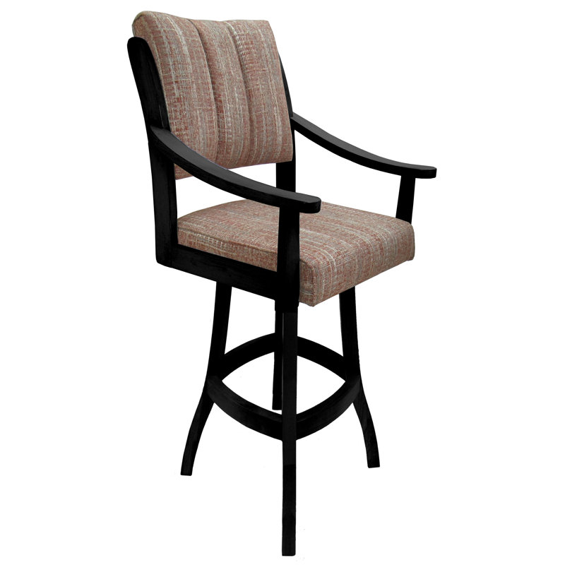 Tabouret pivotant Adaly, Brown/Black, Tabouret de bar (siège d'une hauteur de 30 po)