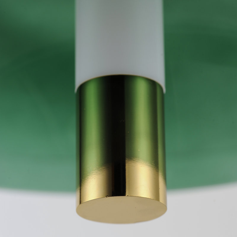 Arya 2 - Light LED Pendant, Emerald Green/Clear, French Gold