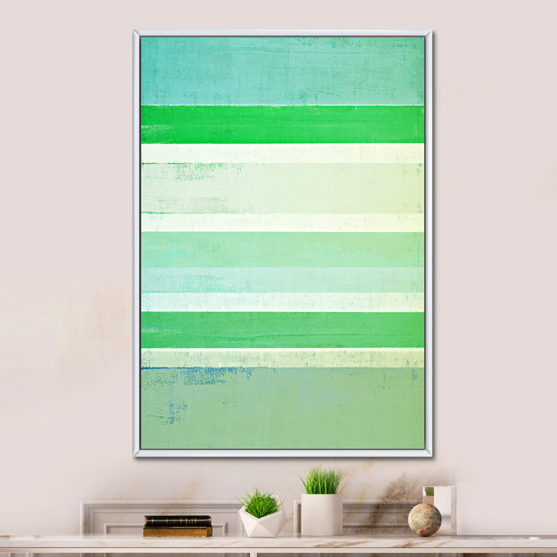Art abstrait vert et beige - reproduction d'art moderne et contemporaine sur toile, H 36 po x l 24 po x P 1 po