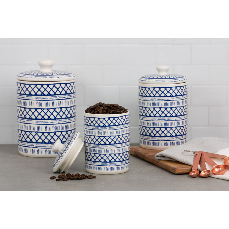 Porcelain China Canister - Set of 3