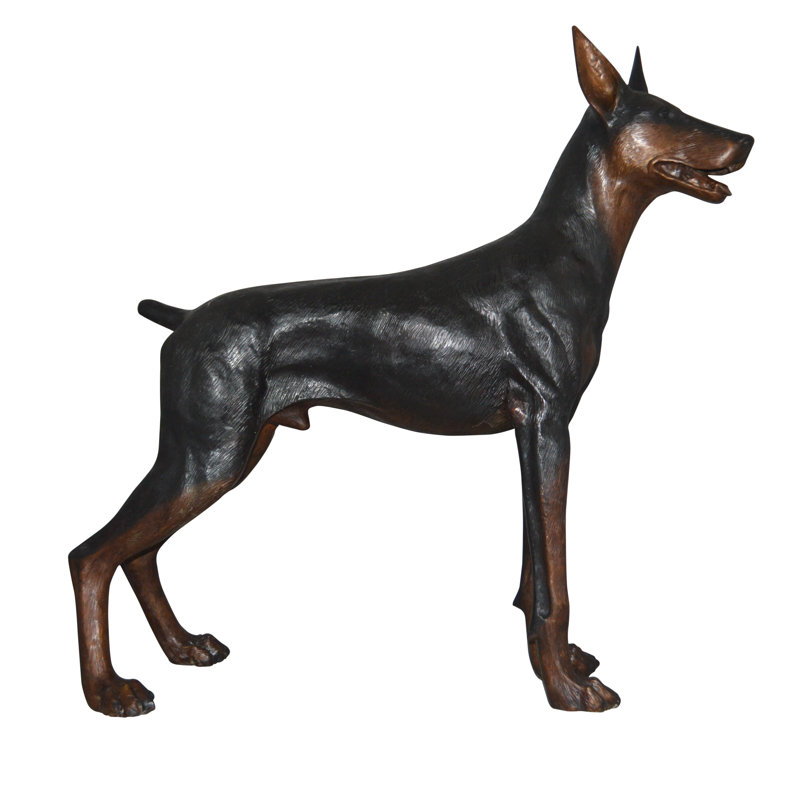 Statue de chien Jarrard Doberman L 36 po x l 9 po x H 38 po.