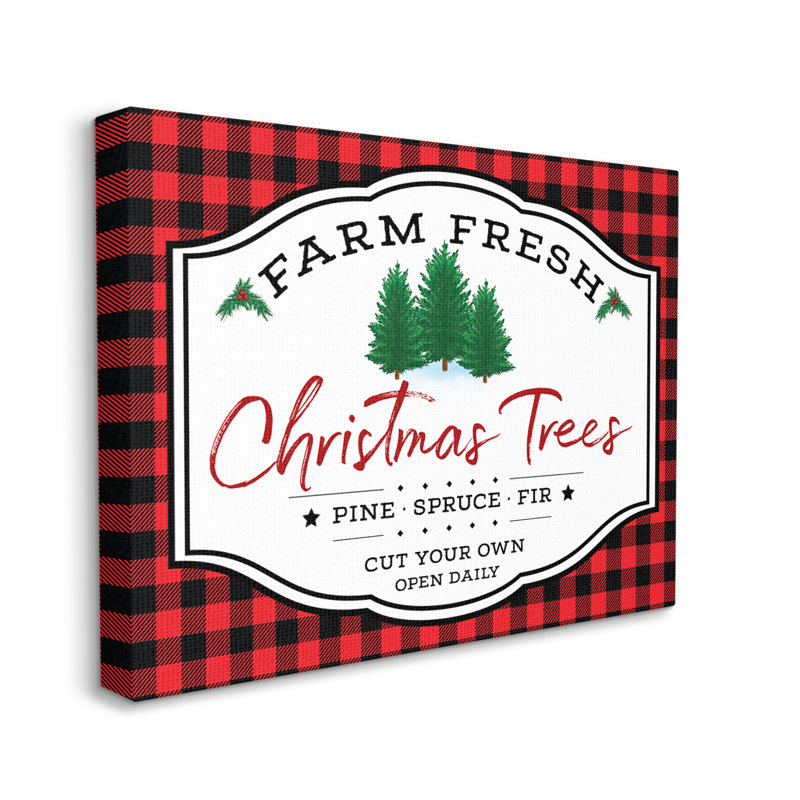 Plaque d'arbre de Noël Farm Fresh, Toile tendue, H 36 po x l 48 po