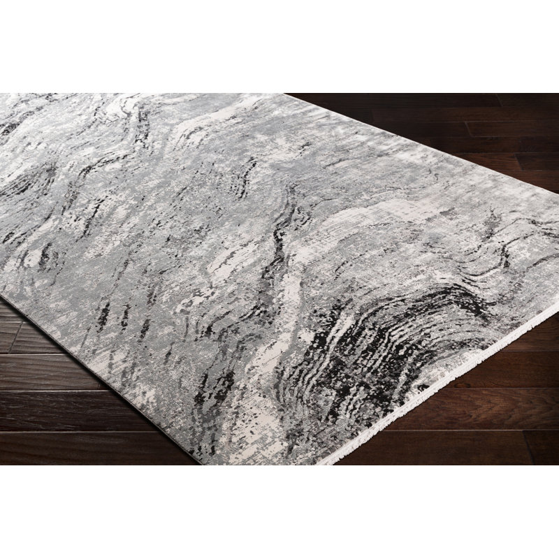 Tapis gris / gris anthracite, Rectangulaire 7 pi 6 po x 11 pi 2 po