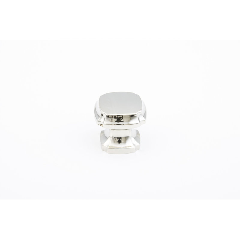 Square Knob, Polished Nickel