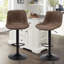 Swivel Upholstered Adjustable Height Counter Stool with Metal Frame-1992063746-1992063751