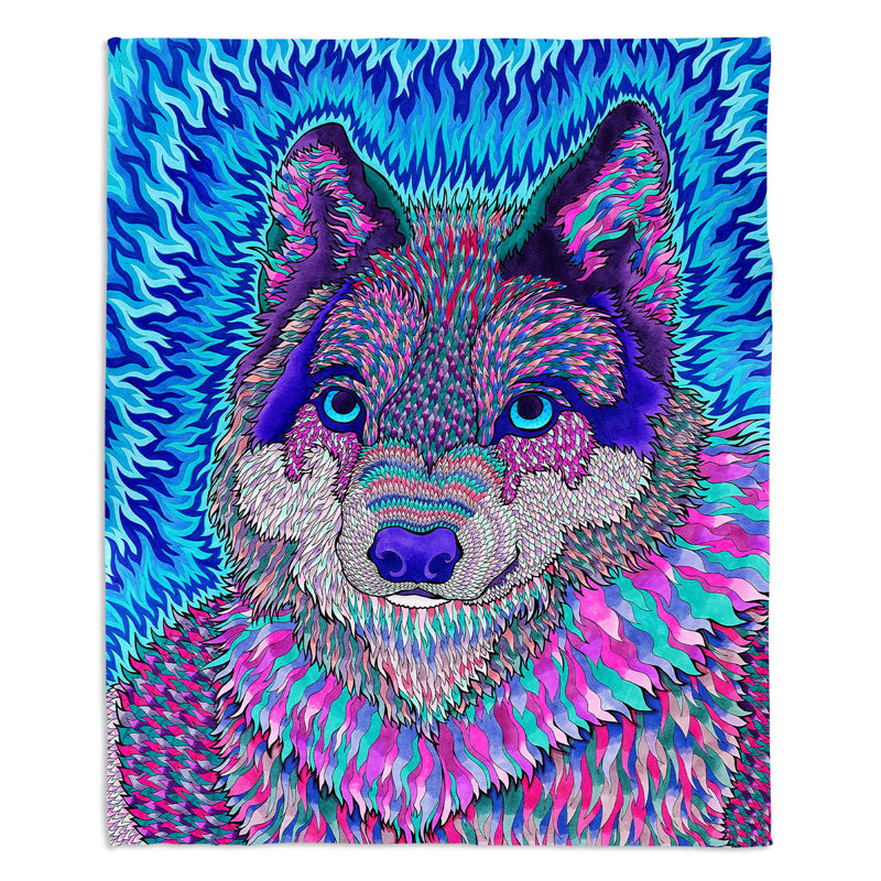  Jeté Wolfadelic, l 51 po x L 60 po