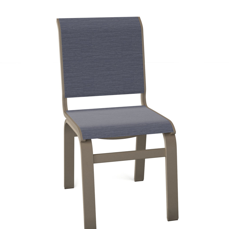 Chaise d'appoint de salle à manger Hiraku, Désert texturé, Denim Augustine
