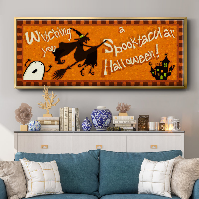 Spooktacular Collection D- Framed Canvas, 24" H x 60" W