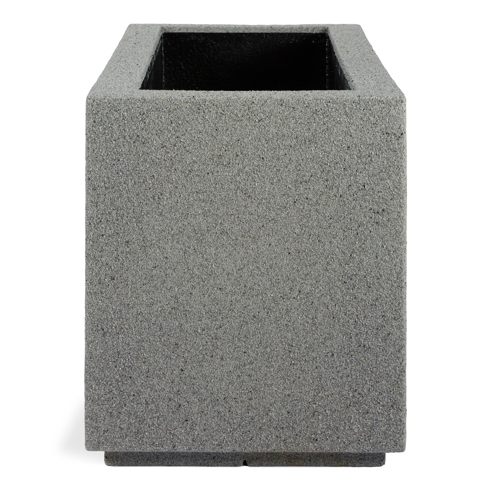 Gita Planter Box, Gray Granite, 19" H x 46" W x 17" D