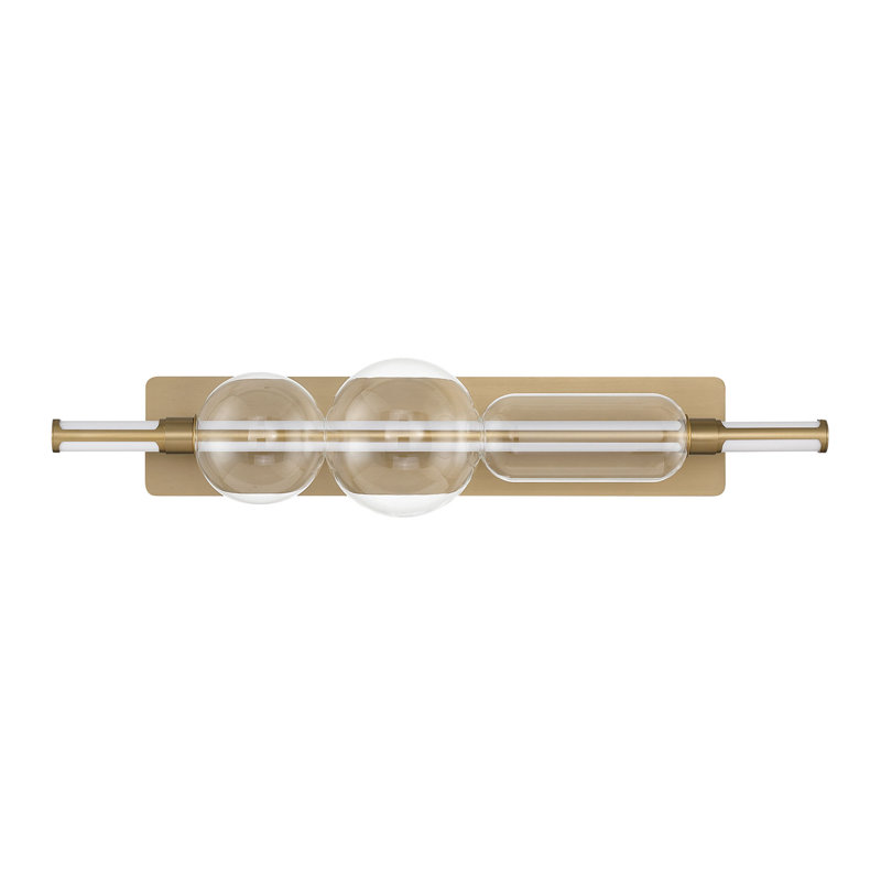 Meuble-lavabo, 34 po, or, verre transparent, Doré