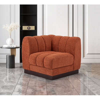 Chaise de coin en chenille Quinn