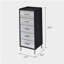 Armoire à bijoux noire et argentée à 4 tiroirs avec plateau relevable
