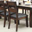 Chaises de salle à manger de style transitionnel en cerisier foncé de 2 - Bois massif, sièges rembourrés, style en bois robuste, sièges rembourrés, audacieux et robustes