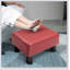 Repose-pieds repose-pieds, petit tabouret avec revêtement en similicuir, repose-pieds repose-pieds rectangulaire avec siège rembourré en mousse et pieds en plastique, rouge