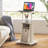 Costway 2 Pcs Mobile Podium Stand Office Laptop Cart With Storage Adjustable Height White