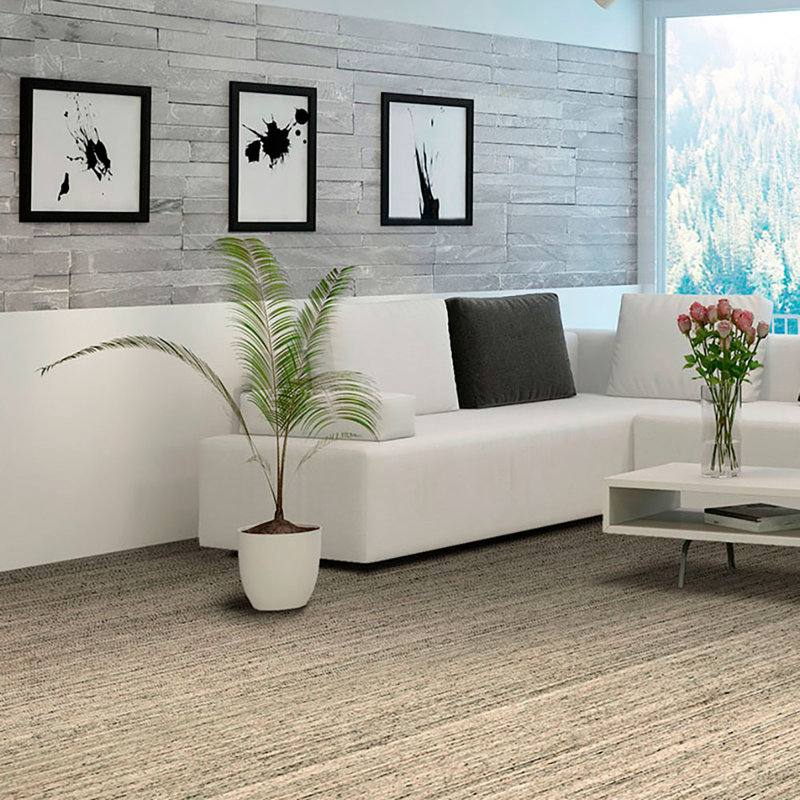 Masala Hand Loomed Area Rug in Beige, Rectangle 5' x 8'