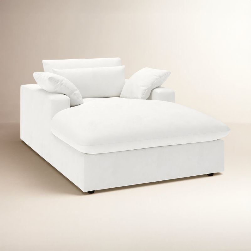 Remy Chaise Lounge, Classic Bleach White Twill