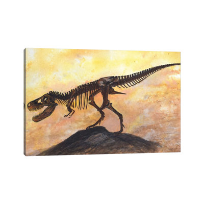 " Tyrannosaurus Rex Dinosaur Skeleton " by Harm Plat Painting Print