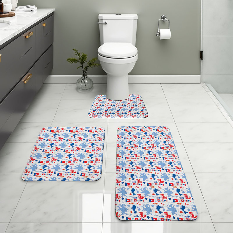  Ensemble de tapis de salle de bain 3 pièces Langle