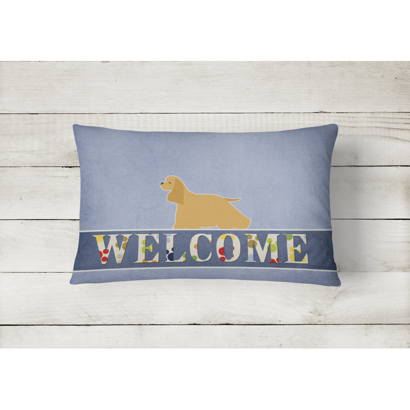 Emerson Cocker Spaniel Welcome Lumbar Pillow