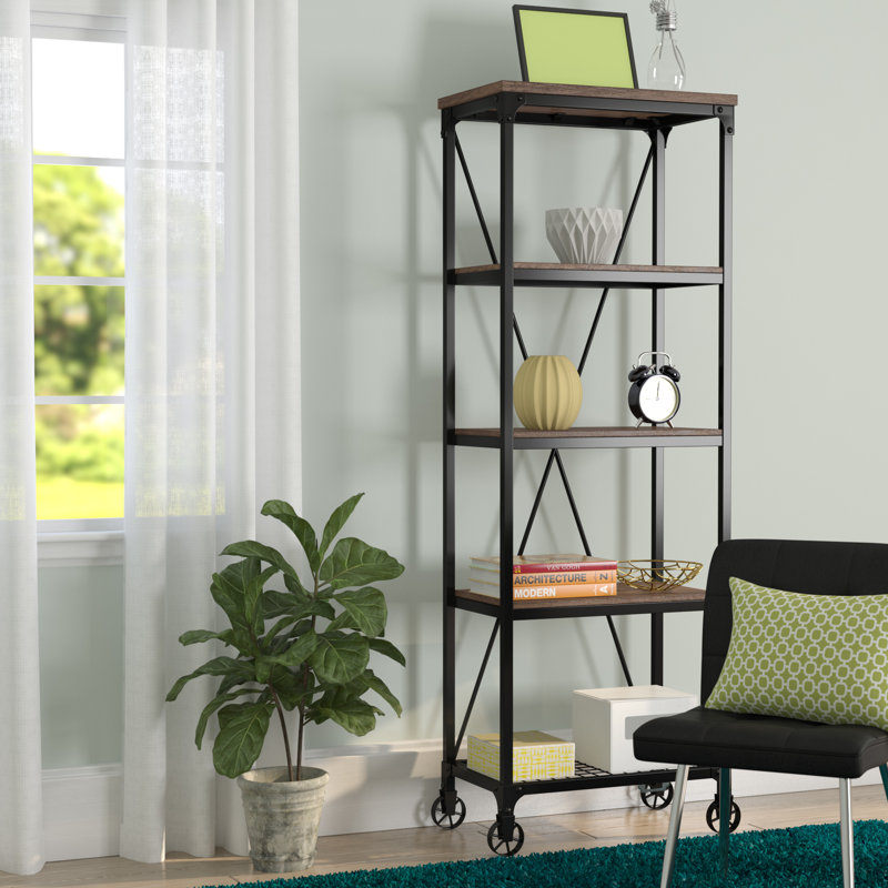 Jaoquim Bookcase, (4 Shelves) 75" H x 26" W x 15" D