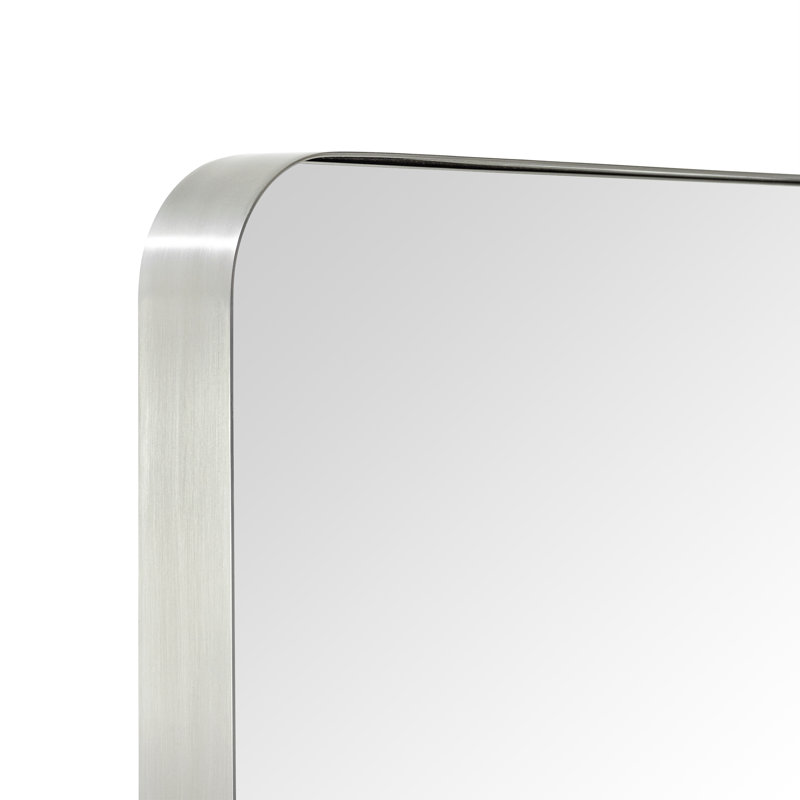 Miroir de salle de bain Kengston, Nickel brossé, 55 po x 20 po