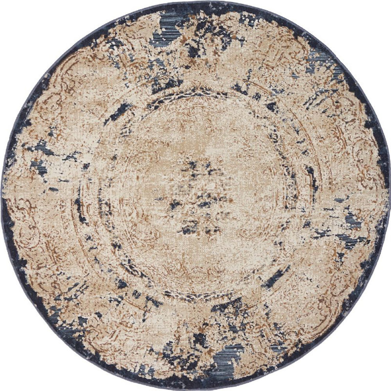 Widener Ikat Indoor Rug, Round 4'