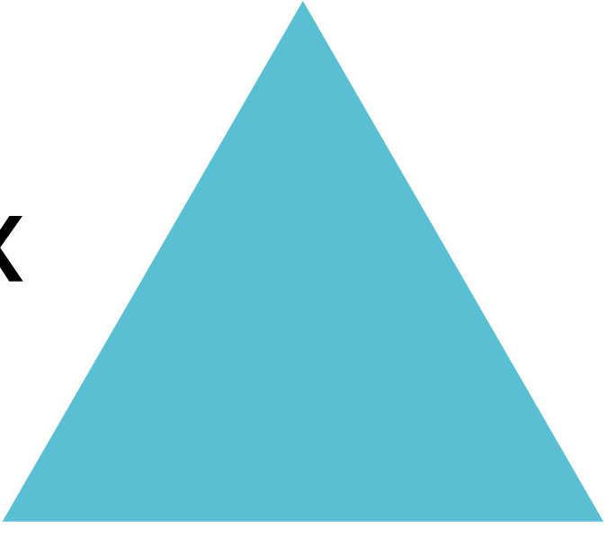 Décalcomanie murale motif triangle, Bleu geyser, H 4 po x l 4 po x P 0,01 po