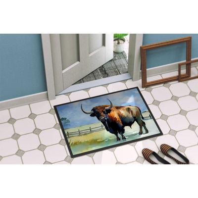 Pregibon American Bison Non-Slip Indoor and Outdoor Door Mat