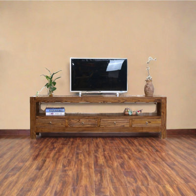 Modern style Chinese elm TV cabinet