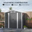 Garden 7 ft. W 4 ft. D Galvanised Steel Apex Storage Shed