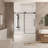 Frameless Shower Door 56-60 "W X 60" H, 1/4 "(6 Mm) Clear Tempered Glass, Explosion Proof Film, Stainless Steel Handle-123117951